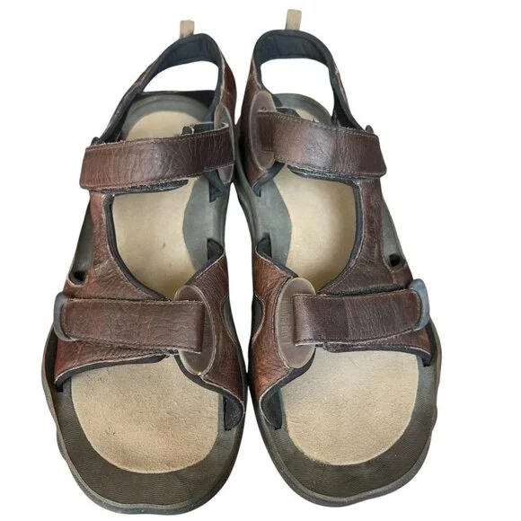 Timberland Trailway Brown Leather Sport Hiking Sandal Shoes BFSP Mens Size 13 M